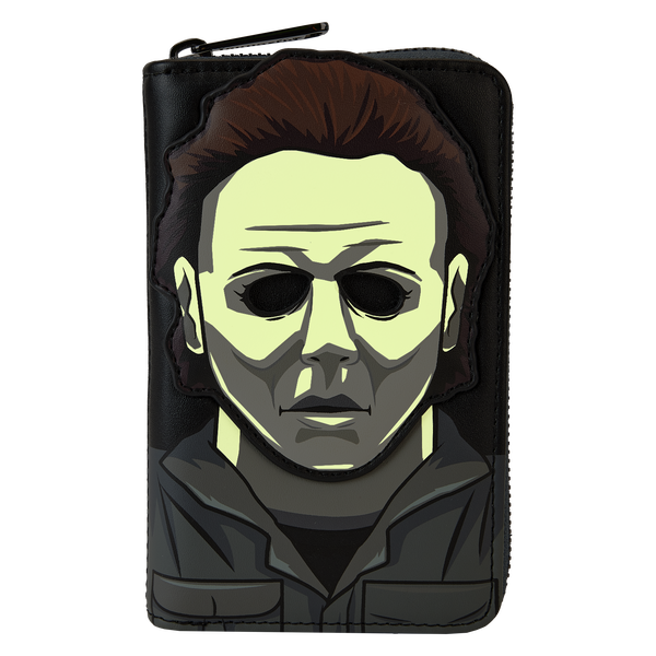 Loungefly Halloween Michael Myers Glow Mask Cosplay Zip Around Wallet