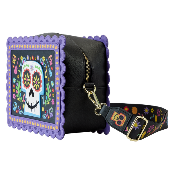 Loungefly Pixar Coco Miguel Calavera Floral Skull Crossbody Bag
