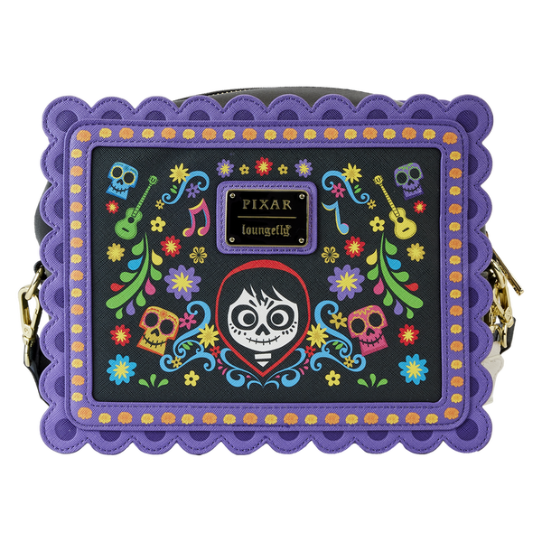Loungefly Pixar Coco Miguel Calavera Floral Skull Crossbody Bag