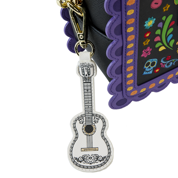 Loungefly Pixar Coco Miguel Calavera Floral Skull Crossbody Bag