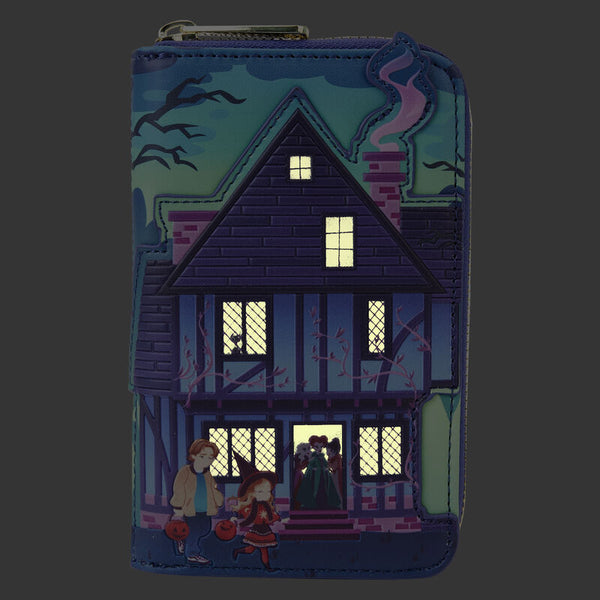 Loungefly Disney Hocus Pocus Sanderson Sisters’ House Glow Zip Around Wallet