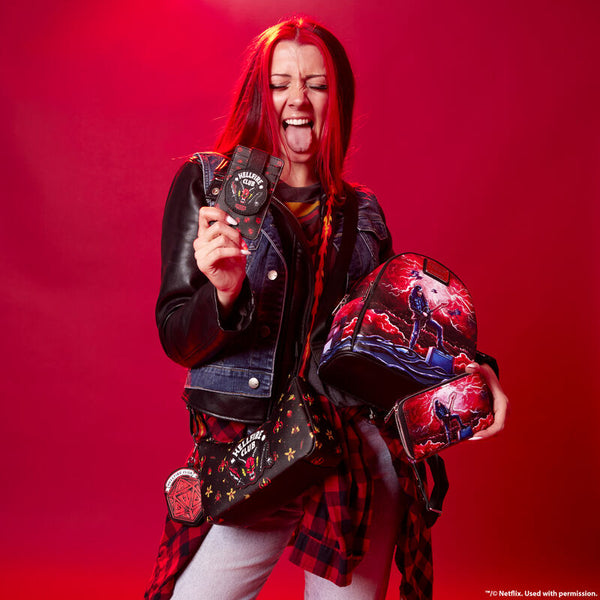 Loungefly Stranger Things Eddie Munson Tribute Glow Mini Backpack