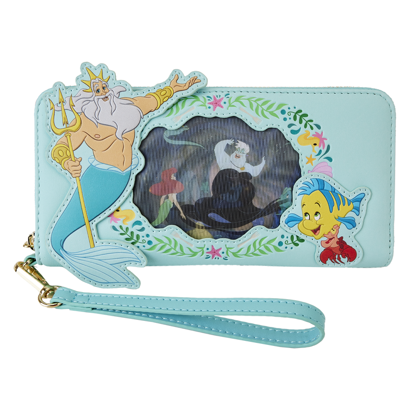 Loungefly Disney The Little Mermaid Ariel Princess Lenticular Zip Around Wallet