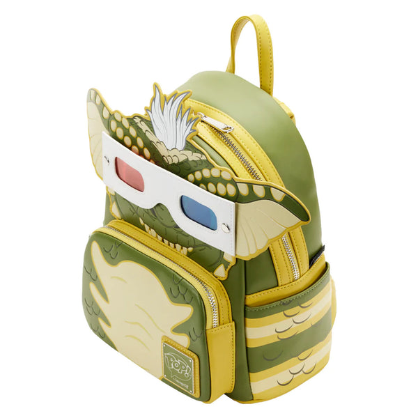 Pop by Loungefly Gremlins Stripe Cosplay Glow in the Dark Mini Backpack with Removeable 3D Glasses