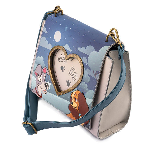 Loungefly Disney Lady And The Tramp Wet Cement Crossbody Bag