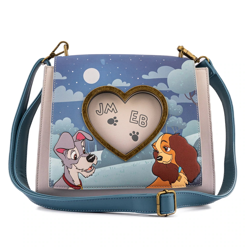 Loungefly Disney Lady And The Tramp Wet Cement Crossbody Bag