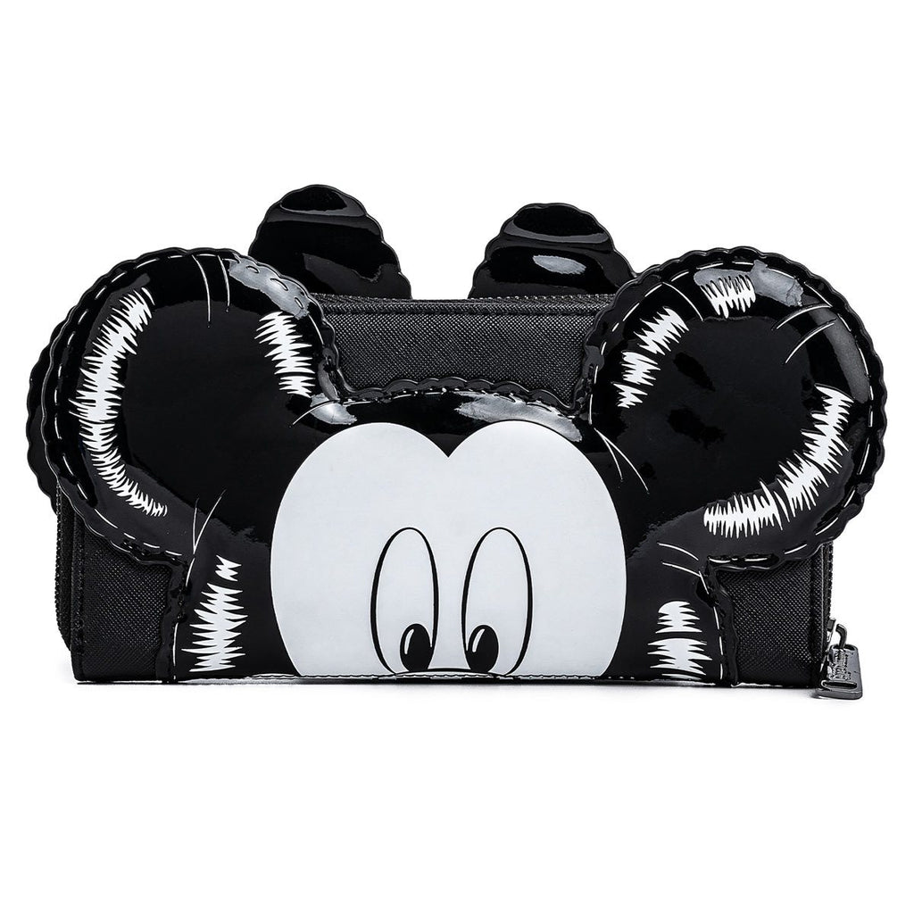 Mickey & Minnie Balloons Reversible Cosplay Zip Around Wallet Disney Loungefly