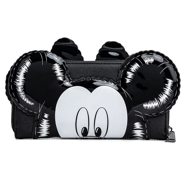 Mickey & Minnie Balloons Reversible Cosplay Zip Around Wallet Disney Loungefly