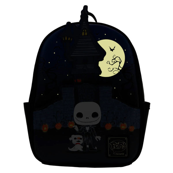 Funko Pop by Loungefly Disney Nightmare Before Christmas Jack Skellington House Glow in the Dark Mini Backpack