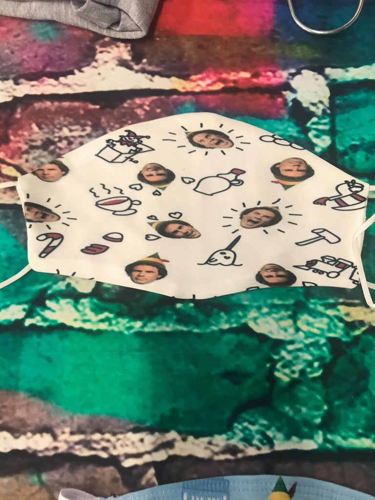 Christmas Elf Pattern Face Mask