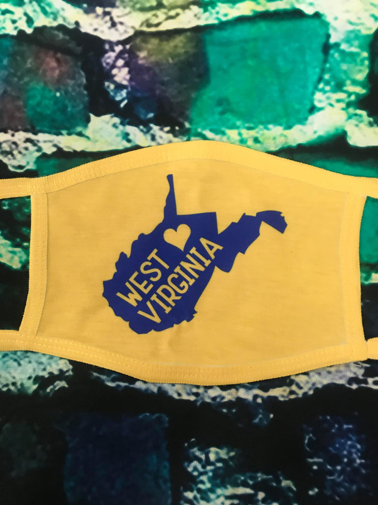 West Virginia Heart Face Mask