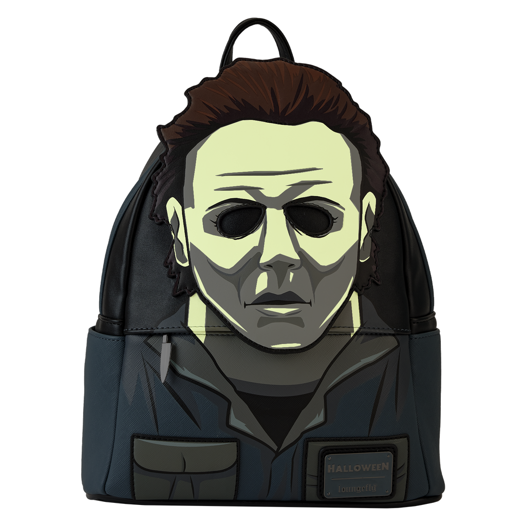 halloween michael myers mask cosplay mini backpack Loungefly Halloween Michael Myers Glow Mask Cosplay Mini Backpack