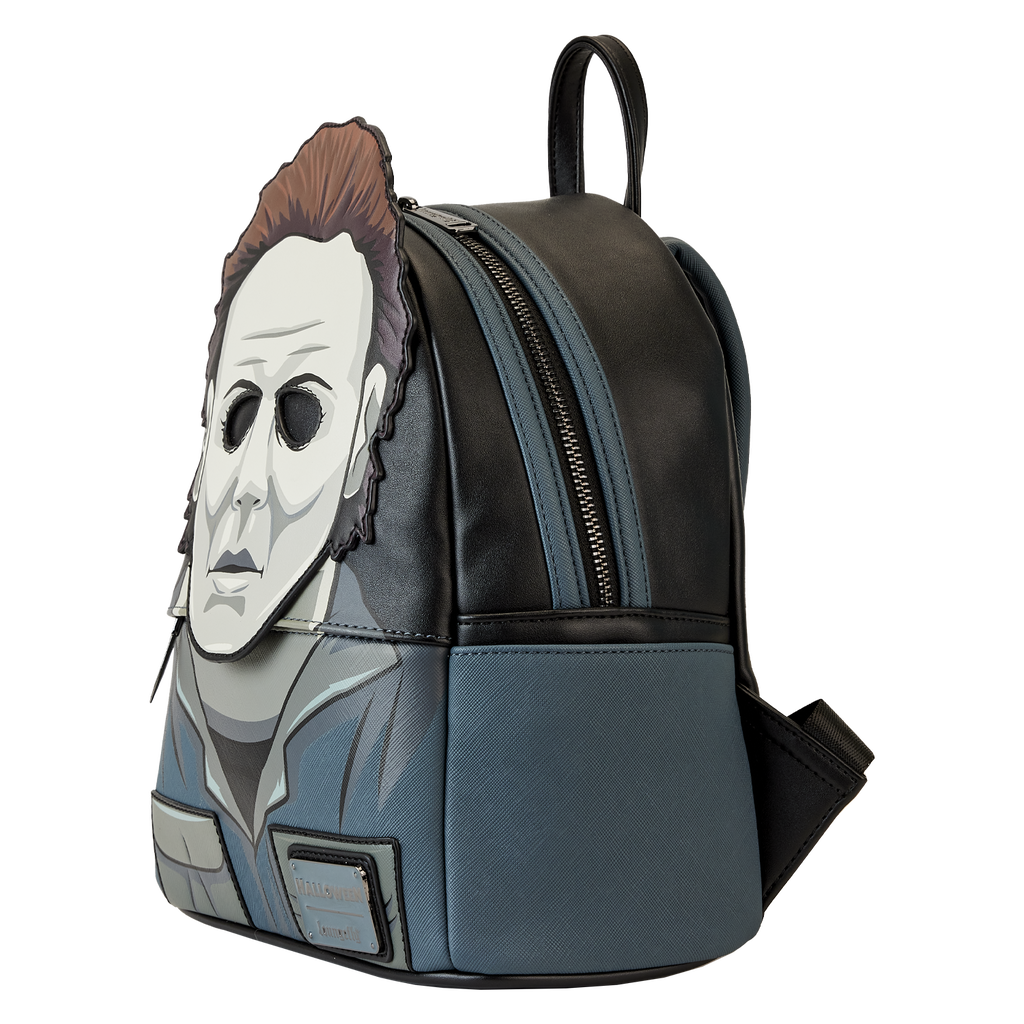 halloween michael myers mini backpack Loungefly Halloween Michael Myers Glow Mask Cosplay Mini Backpack – Wearhouse Clothing Co