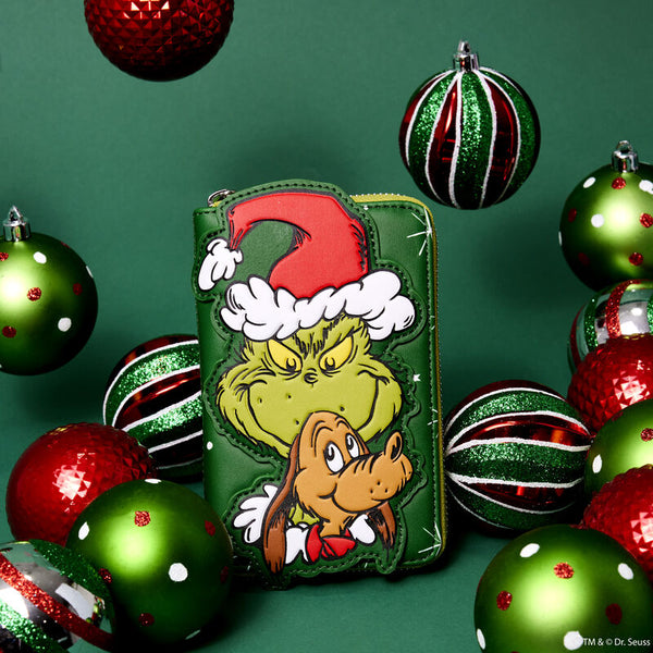 Loungefly Dr. Seuss' How the Grinch Stole Christmas! Santa Cosplay Zip Around Wallet