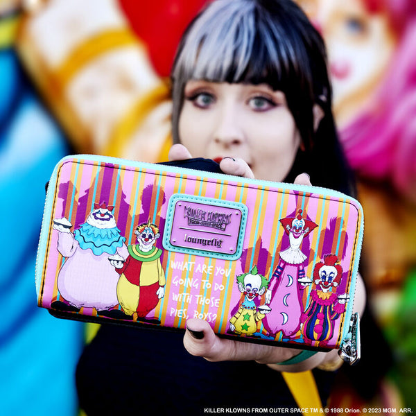 Loungefly Killer Klowns from Outer Space Zip Around Wristlet Wallet