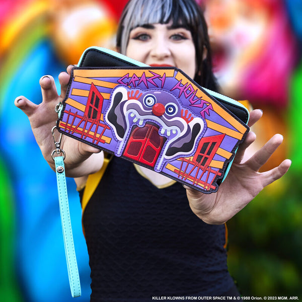 Loungefly Killer Klowns from Outer Space Zip Around Wristlet Wallet