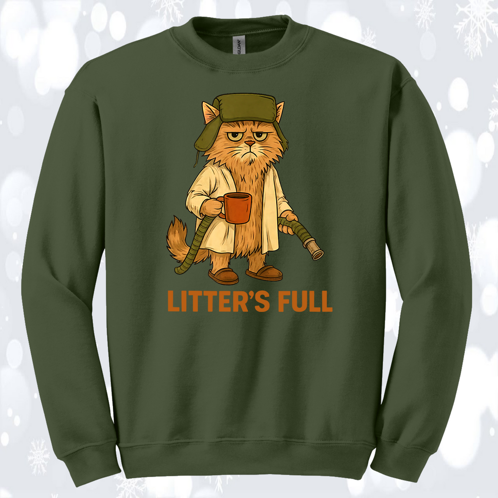 Litter's Full Funny Cat Christmas Shirt