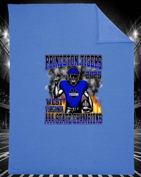 Princeton Tigers 2025 AAA State Champions Blanket 🏈