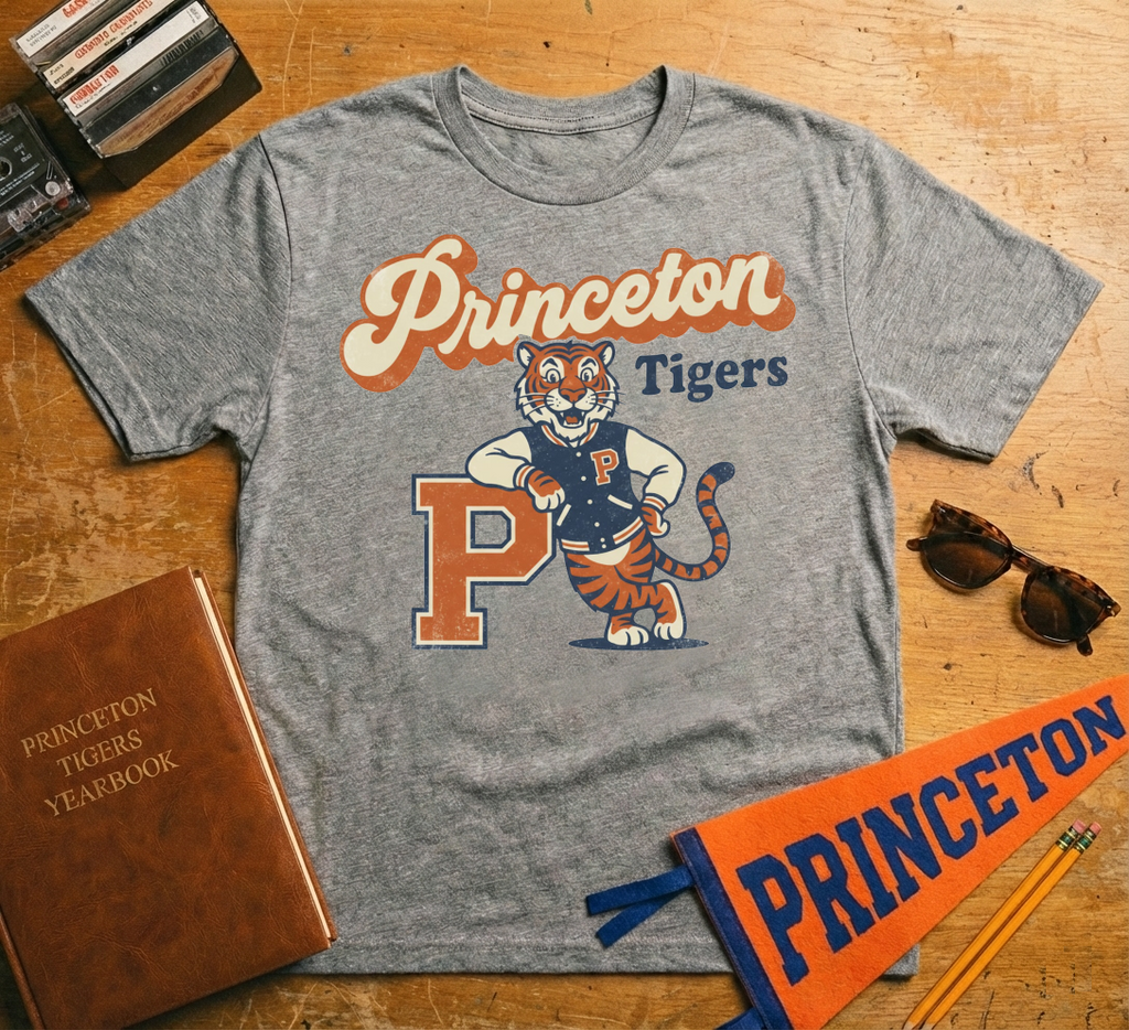 Princeton Tigers Retro Mascot Graphic Shirt