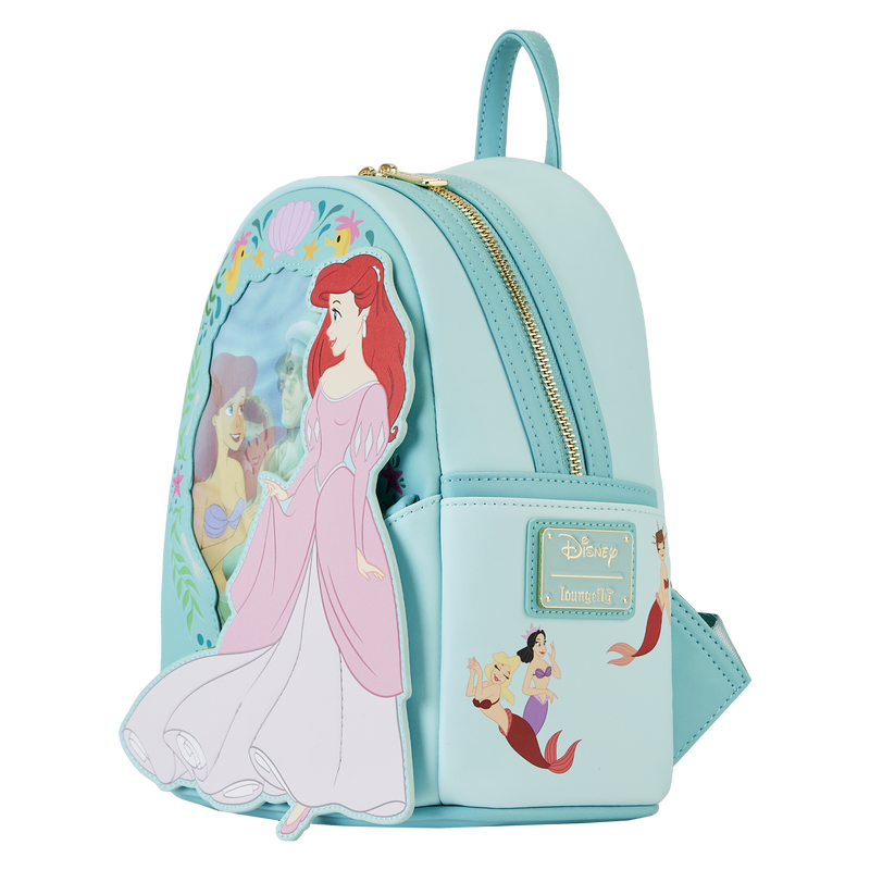 ariel loungefly mini backpack 2019 EXCLUSIVE DROP: Disney The Little Mermaid Scene Make waves in your Disney collection with this dreamy Ariel mini backpack Disney Loungefly Mini Backpack The