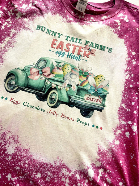 Easter Egg Hunt Bleach Dye T-Shirt