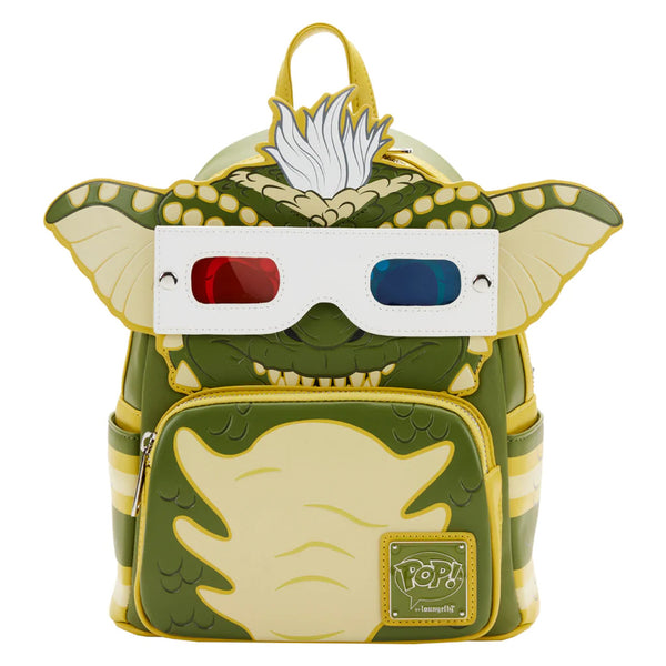 Pop by Loungefly Gremlins Stripe Cosplay Glow in the Dark Mini Backpack with Removeable 3D Glasses