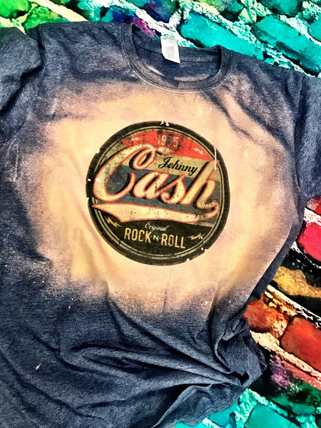 Cash Rock N Roll Bleach Out T-Shirt