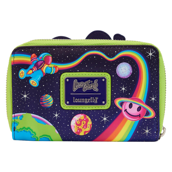 Loungefly Lisa Frank Cosmic Alien Glow in the Dark Zip Around Wallet