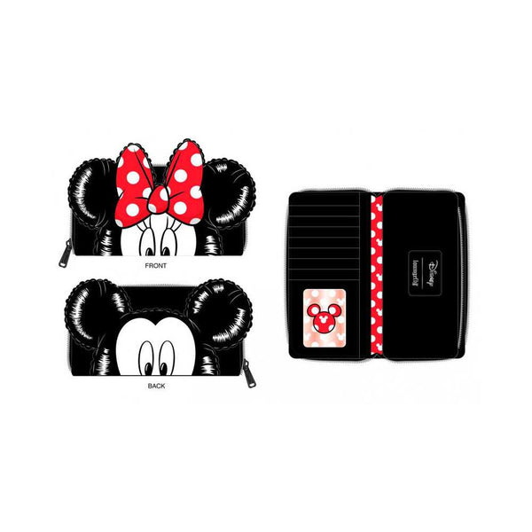 Mickey & Minnie Balloons Reversible Cosplay Zip Around Wallet Disney Loungefly