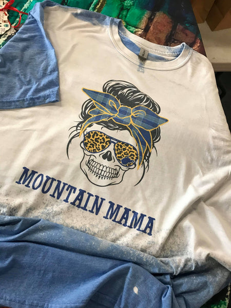 West Virginia Mountain Mama Bleached T-Shirt