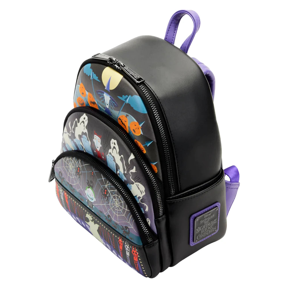 disney 100 nightmare before christmas glow-in-the-dark mini backpack The Nightmare Before Christmas Glow Triple Pocket Mini Backpack