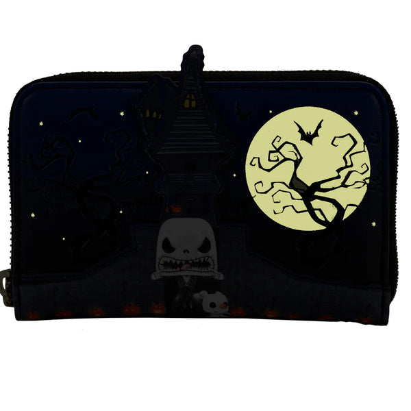 Funko Pop! by Loungefly Disney Nightmare Before Christmas Jack Skellington Glow in the Dark Zip Around Wallet