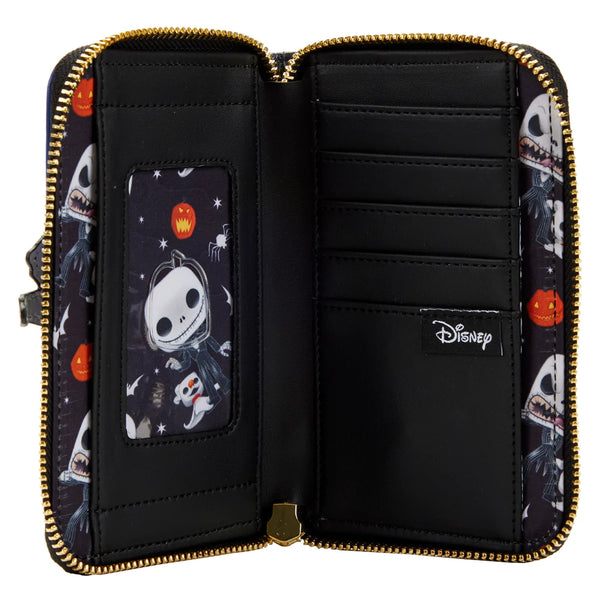 Funko Pop! by Loungefly Disney Nightmare Before Christmas Jack Skellington Glow in the Dark Zip Around Wallet