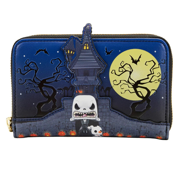 Funko Pop! by Loungefly Disney Nightmare Before Christmas Jack Skellington Glow in the Dark Zip Around Wallet