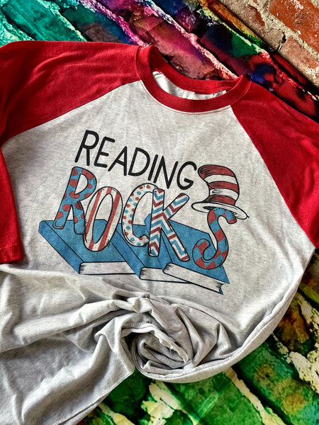 Reading Rocks 3/4 Sleeve Raglan Shirt