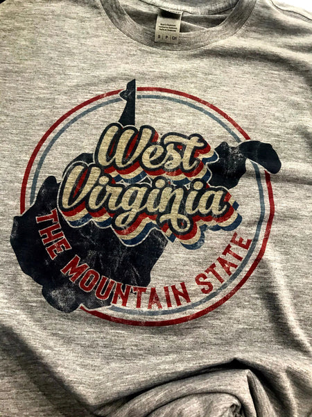 West Virginia The Mountain State Retro T-Shirt