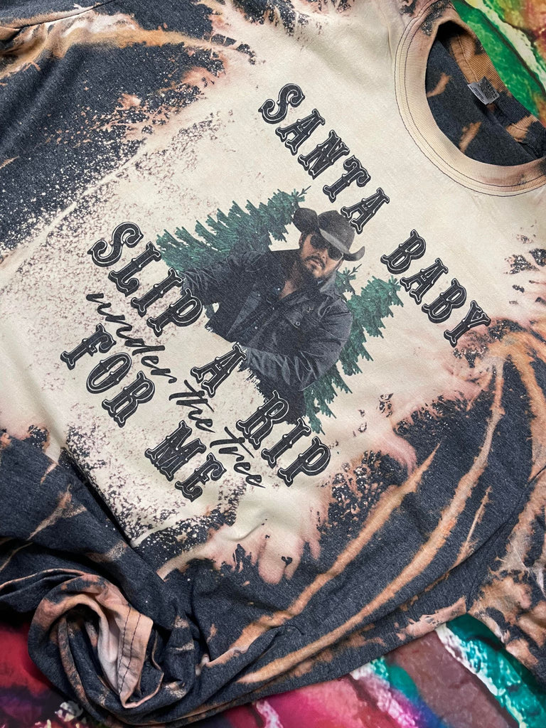 Slip a Rip Under the Tree Bleach Dye Shirt