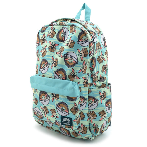 Star Wars The Mandalorian "The Child" AOP Nylon Backpack - Loungefly