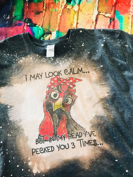 Chicken Pecked Bleached T-Shirt